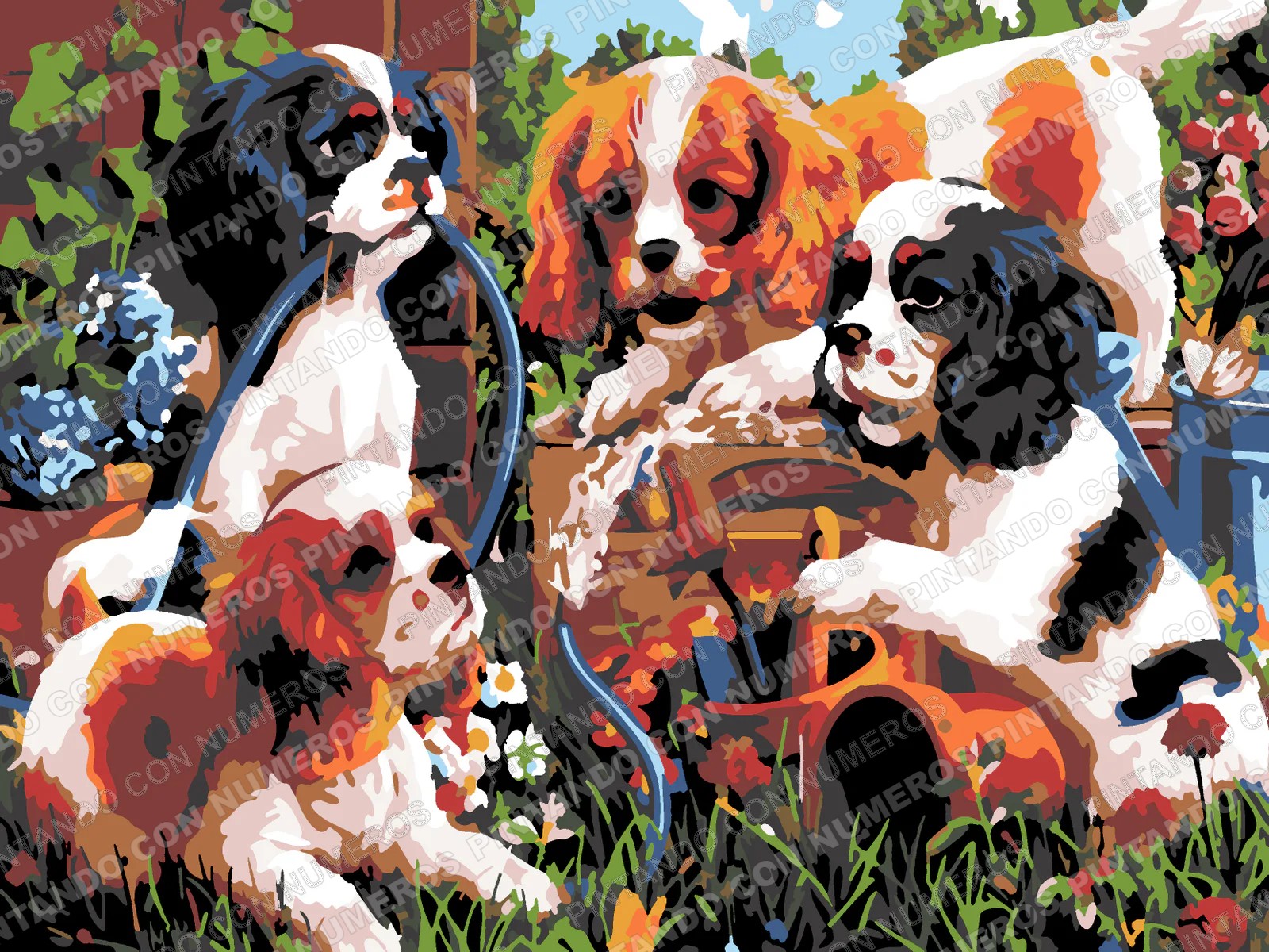 251 · CACHORROS EN JARDÍN