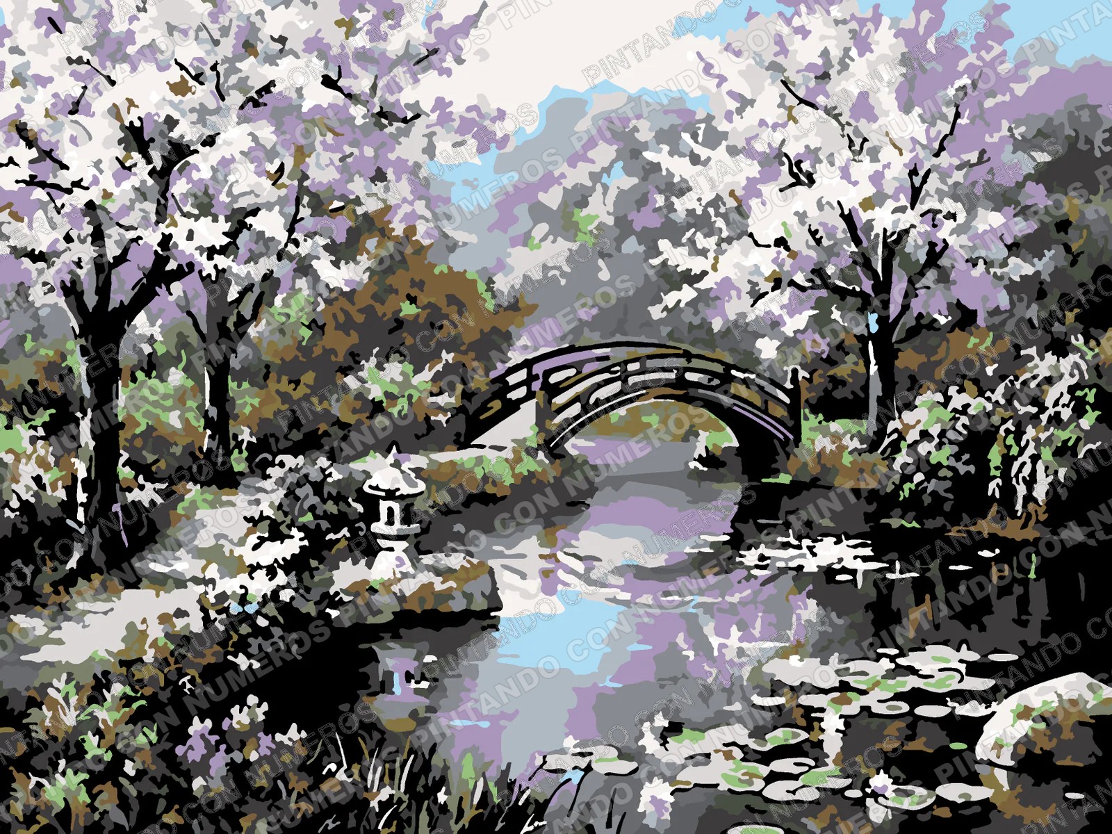 255 · JARDÍN CON PUENTE