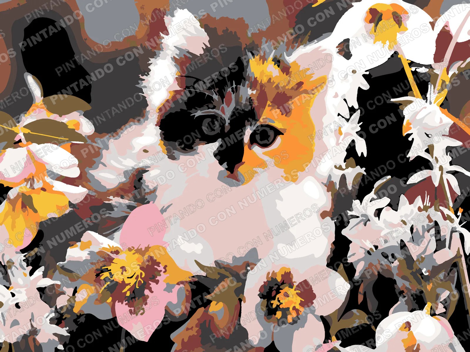 304 · GATITO CON FLORES