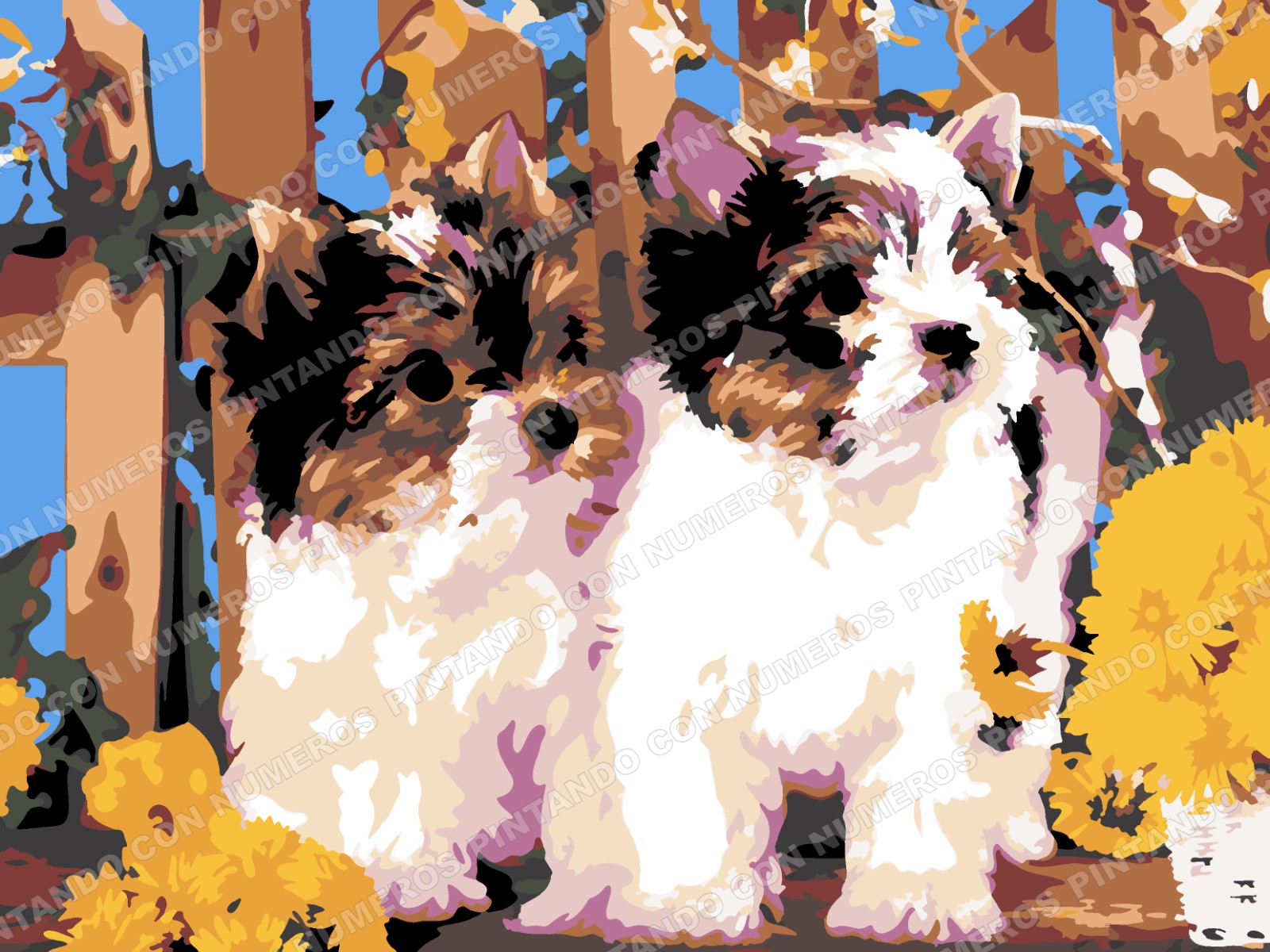 334 · CACHORROS Y FLORES