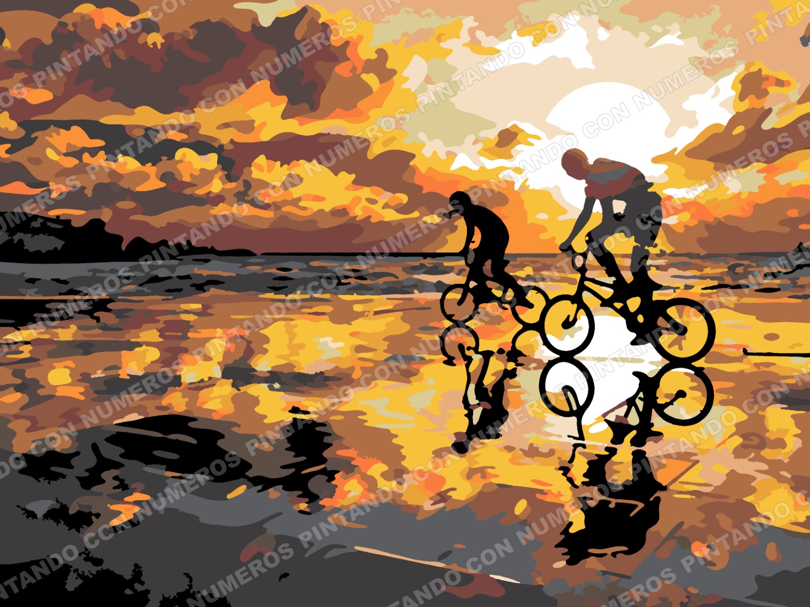 337 · CICLISTAS AL ATARDECER