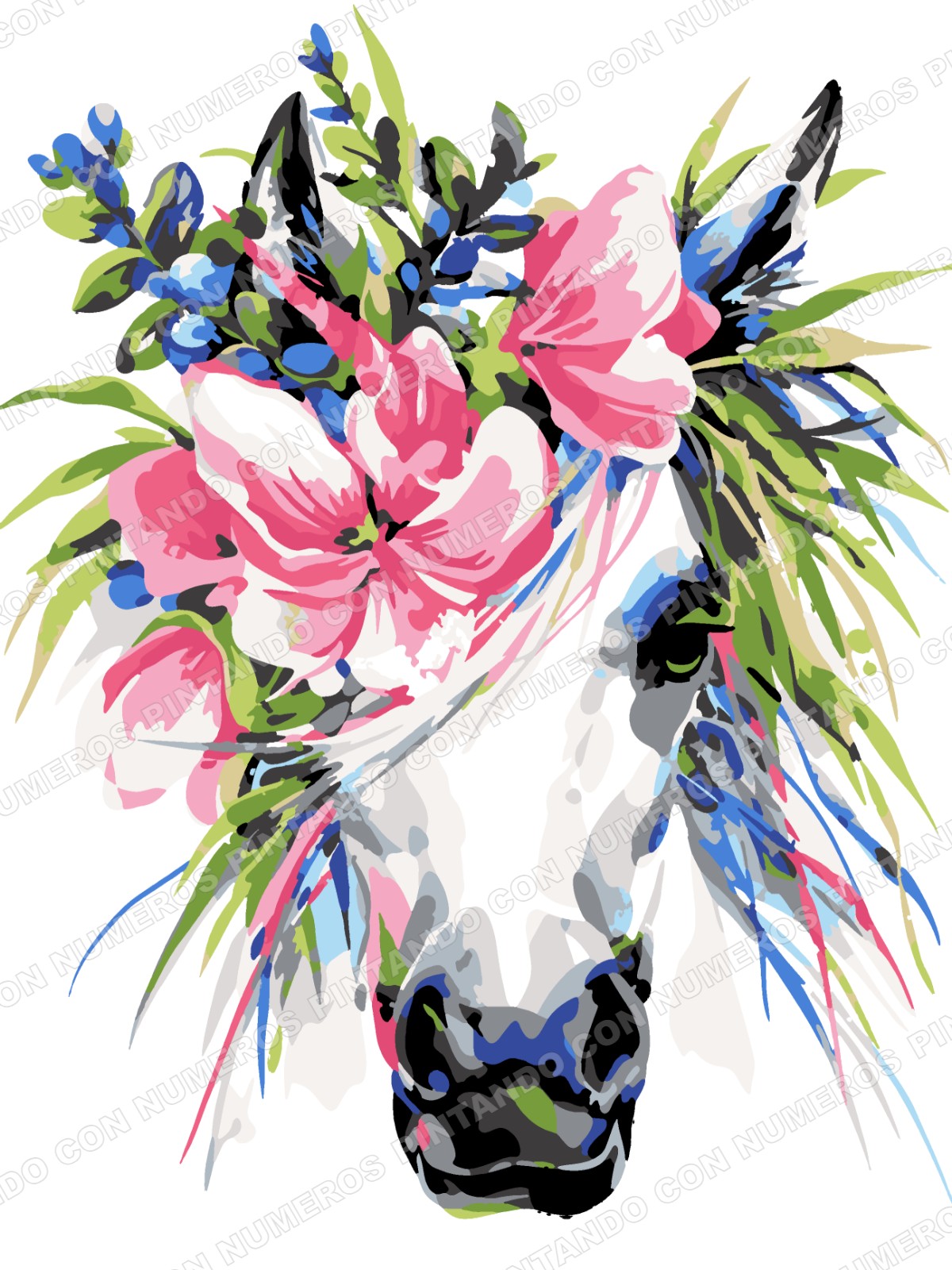 339 · CABALLO CON FLORES
