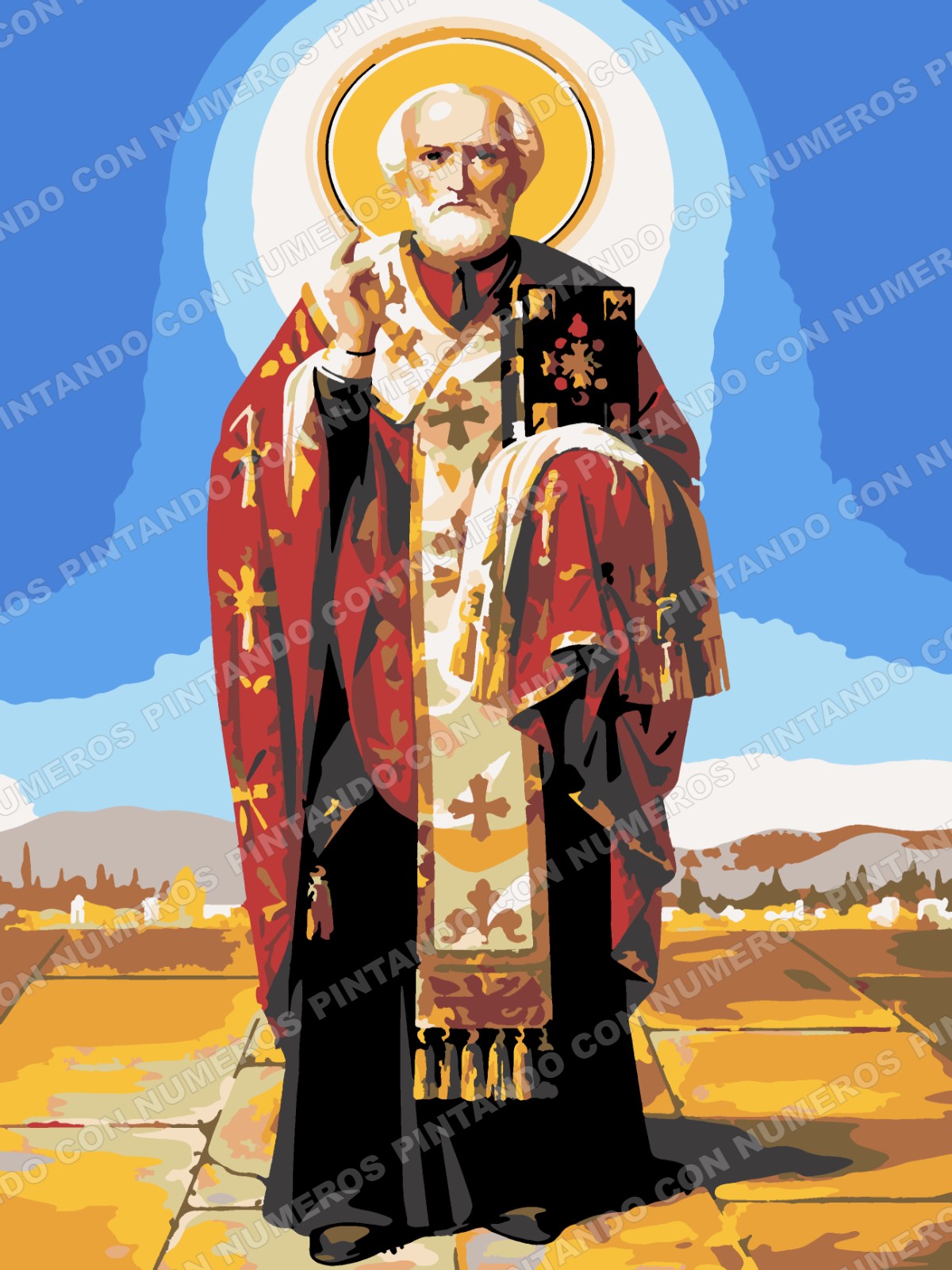 345 · SANTO CON EVANGELIO
