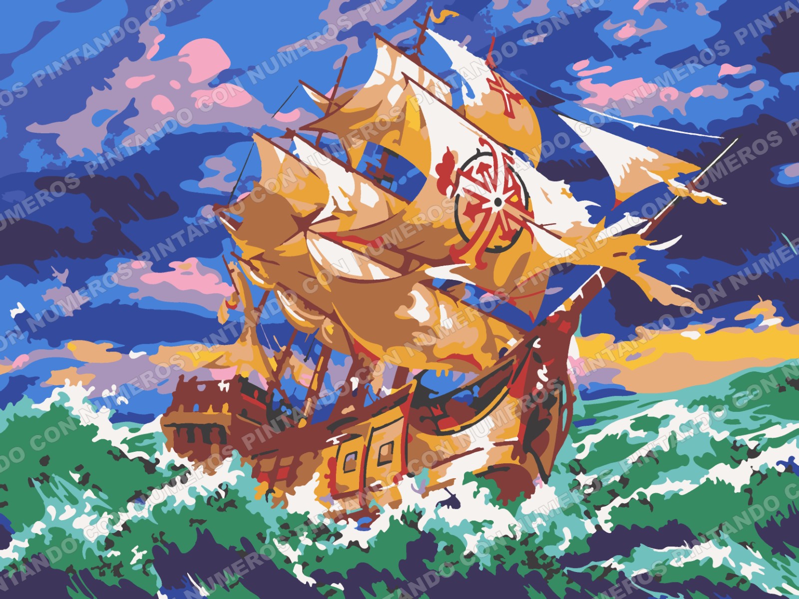 356 · GALEÓN ENTRE OLAS