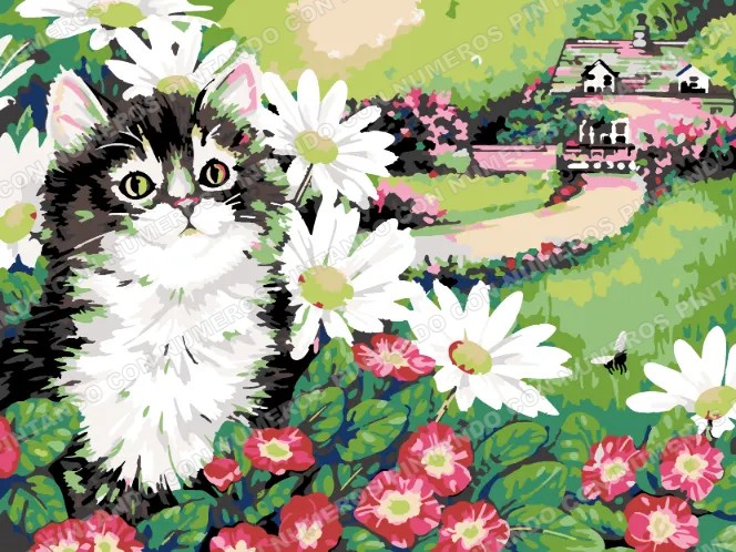 424 · GATO ENTRE FLORES